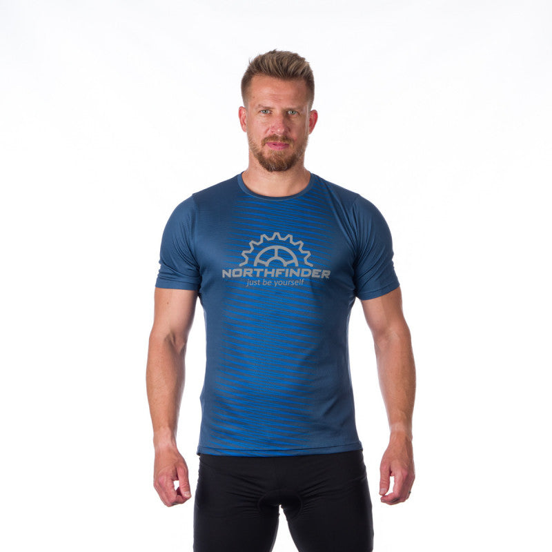 Tricou Bărbați Northfinder Jaxxon Blue Gold