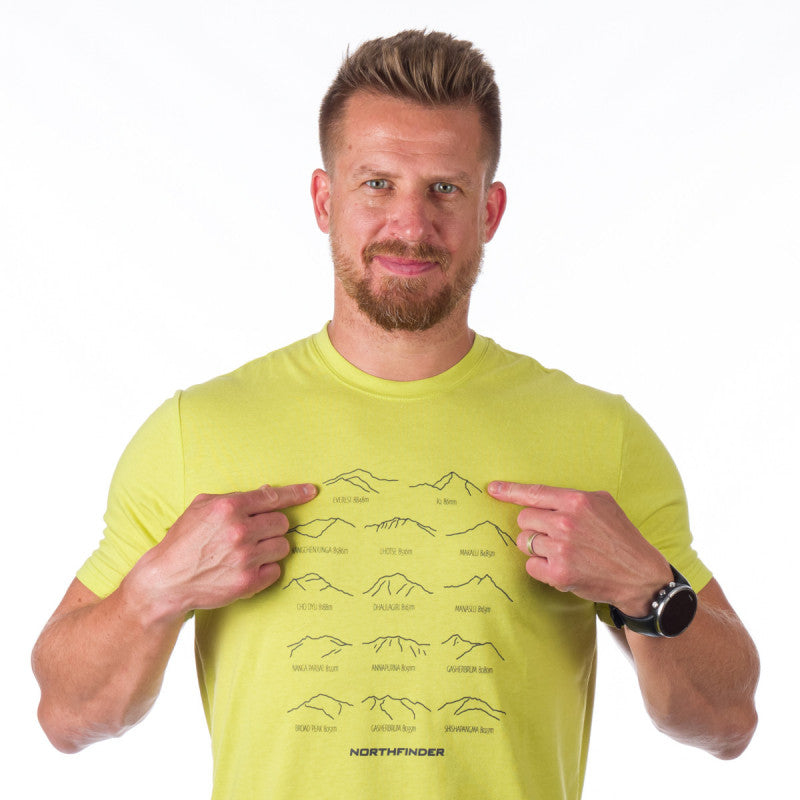 Tricou Bărbați Northfinder Jeremias Lime Green