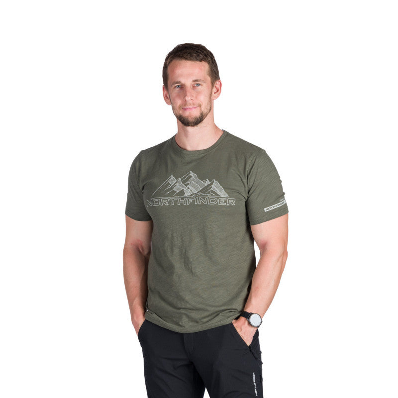 Tricou Bărbați Outdoor Northfinder Jorg Dark Green