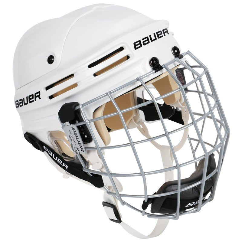 Cască Hochei Bauer Combo JR Helmet White