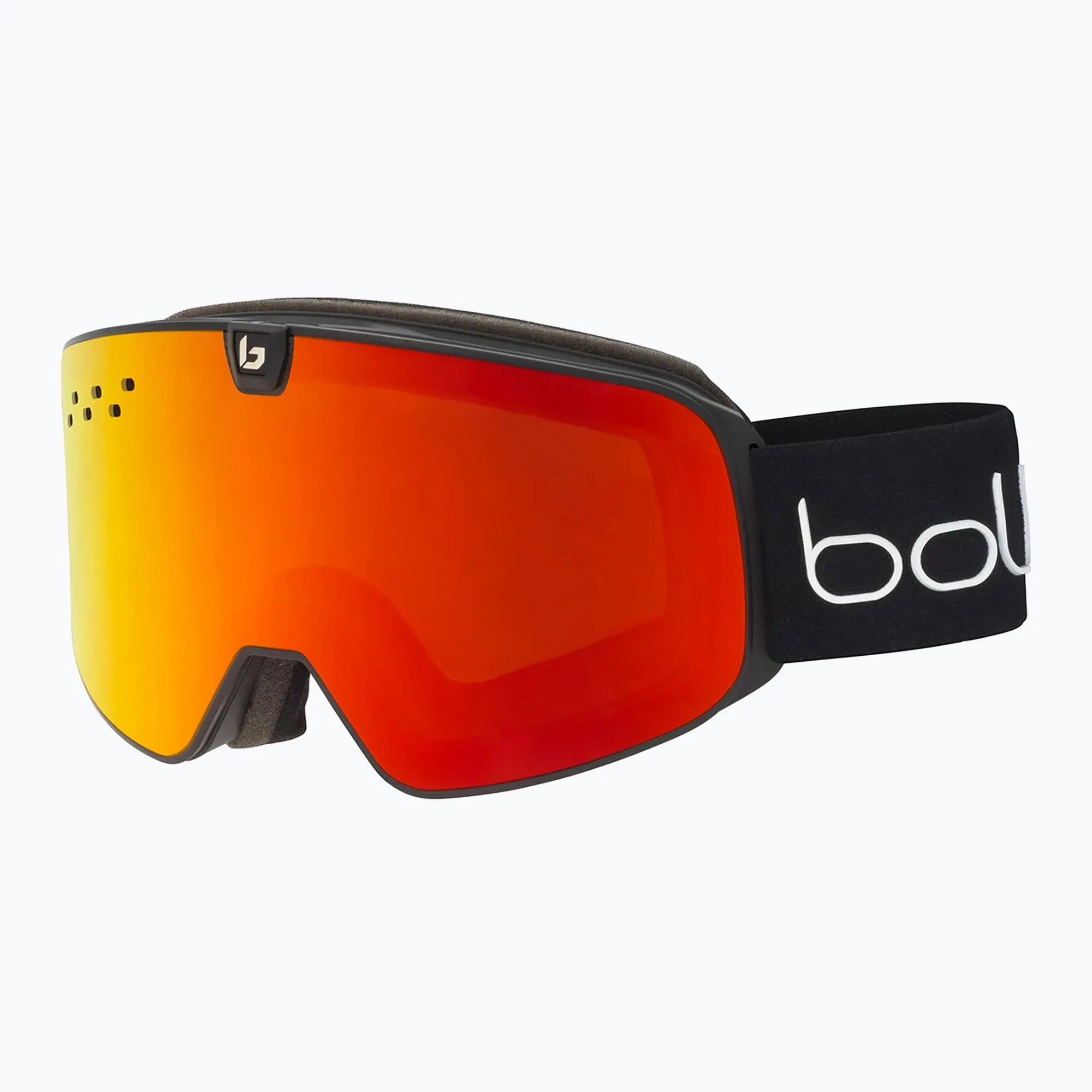 Ochelari Schi Bolle Nevada Neo Black Matte Sunrise Light Vermillon blue