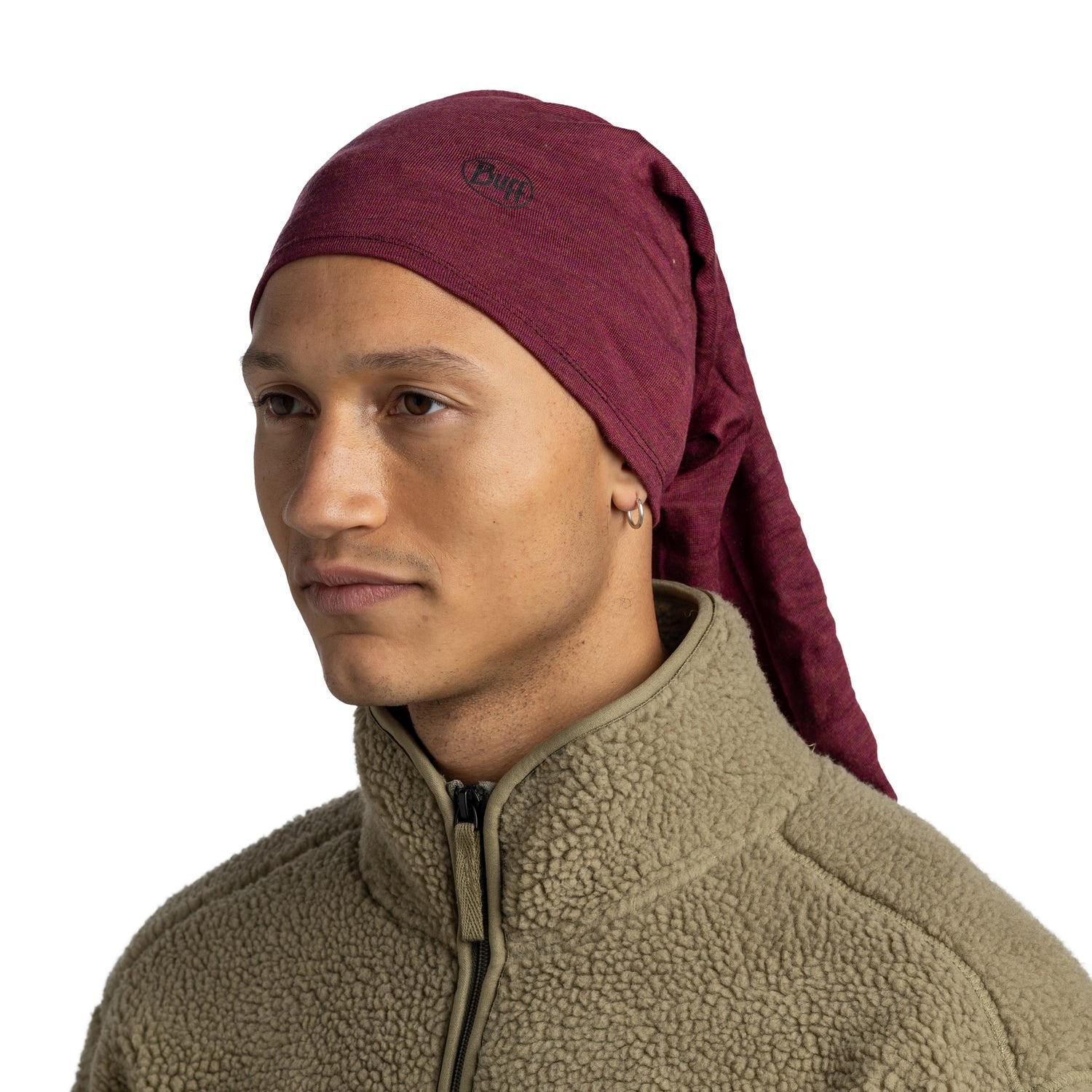 Bandană Merino Buff Midweight Melange Tibetan Red