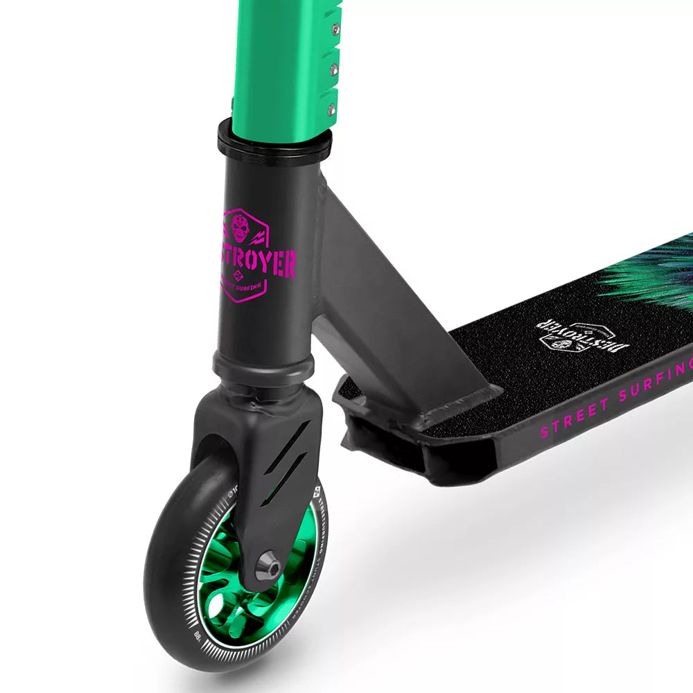 Trotinetă stunt Streetsurfing Destroyer V2. Spike Green