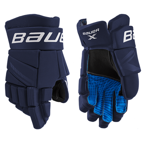 Mănuși Hochei Bauer X YTH Navy Blue White