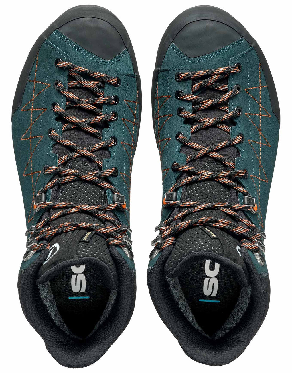 Bocanci Scarpa Zodiac Trek GTX WMN Petrol Rust Orange