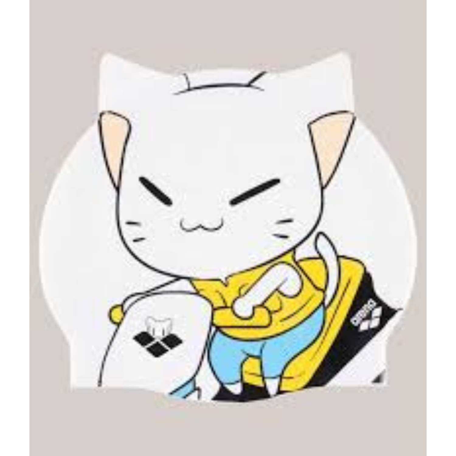 cască de înot arena friends silicone cap white yellow