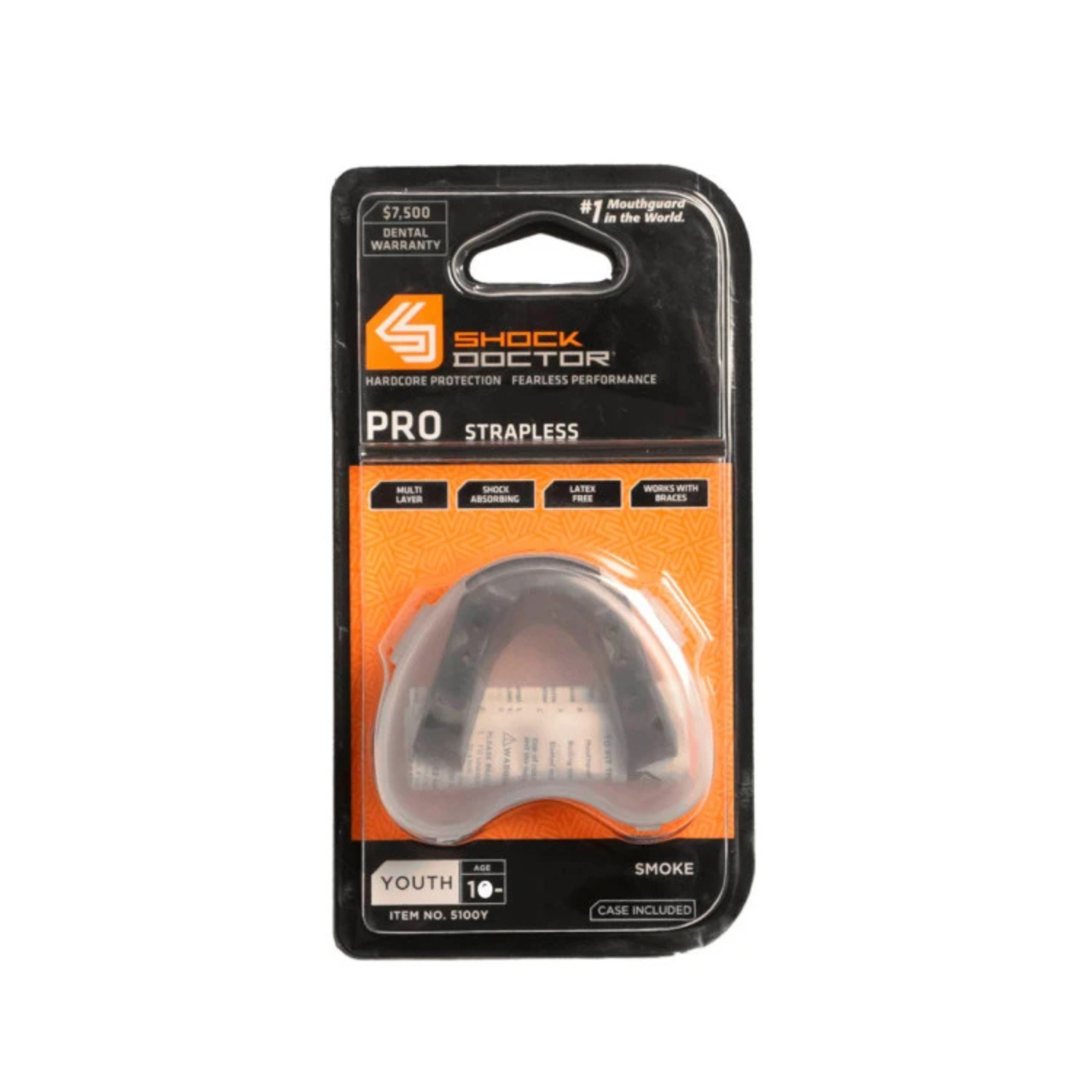 Protecție Dentară Shock Doctor Pro Strapless Youth Smoke