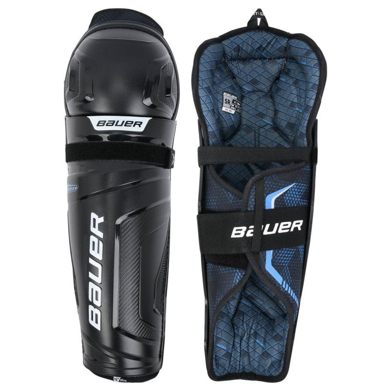 Tibieră Hochei Bauer X INT Shin Guard Black Blue