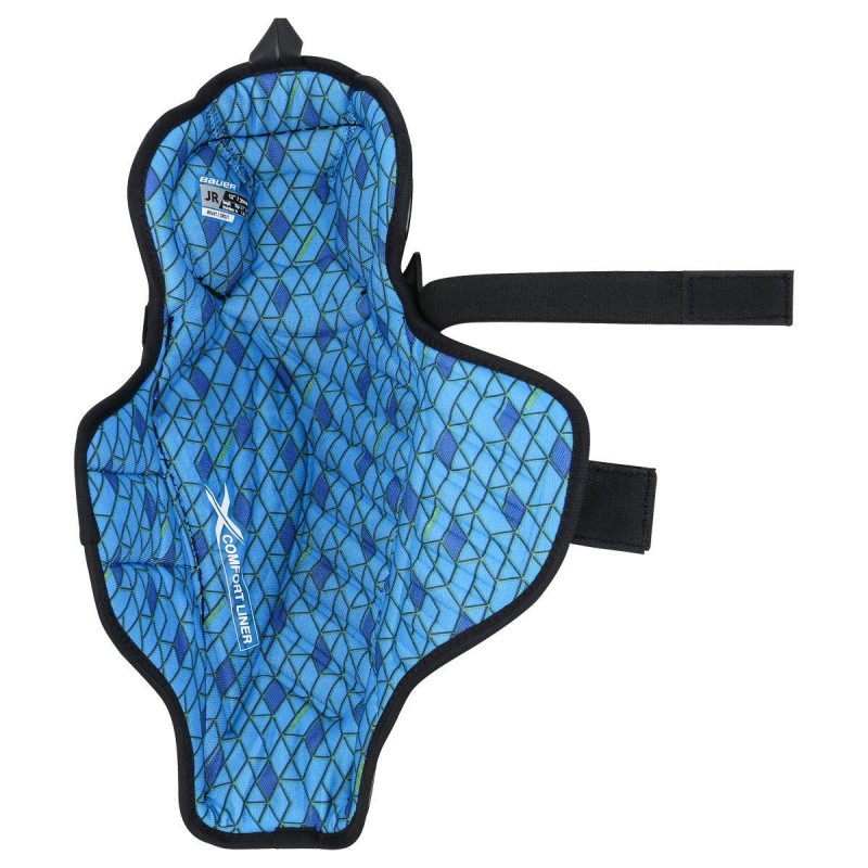 Tibieră Bauer X JR Shin Guard Black Blue Green