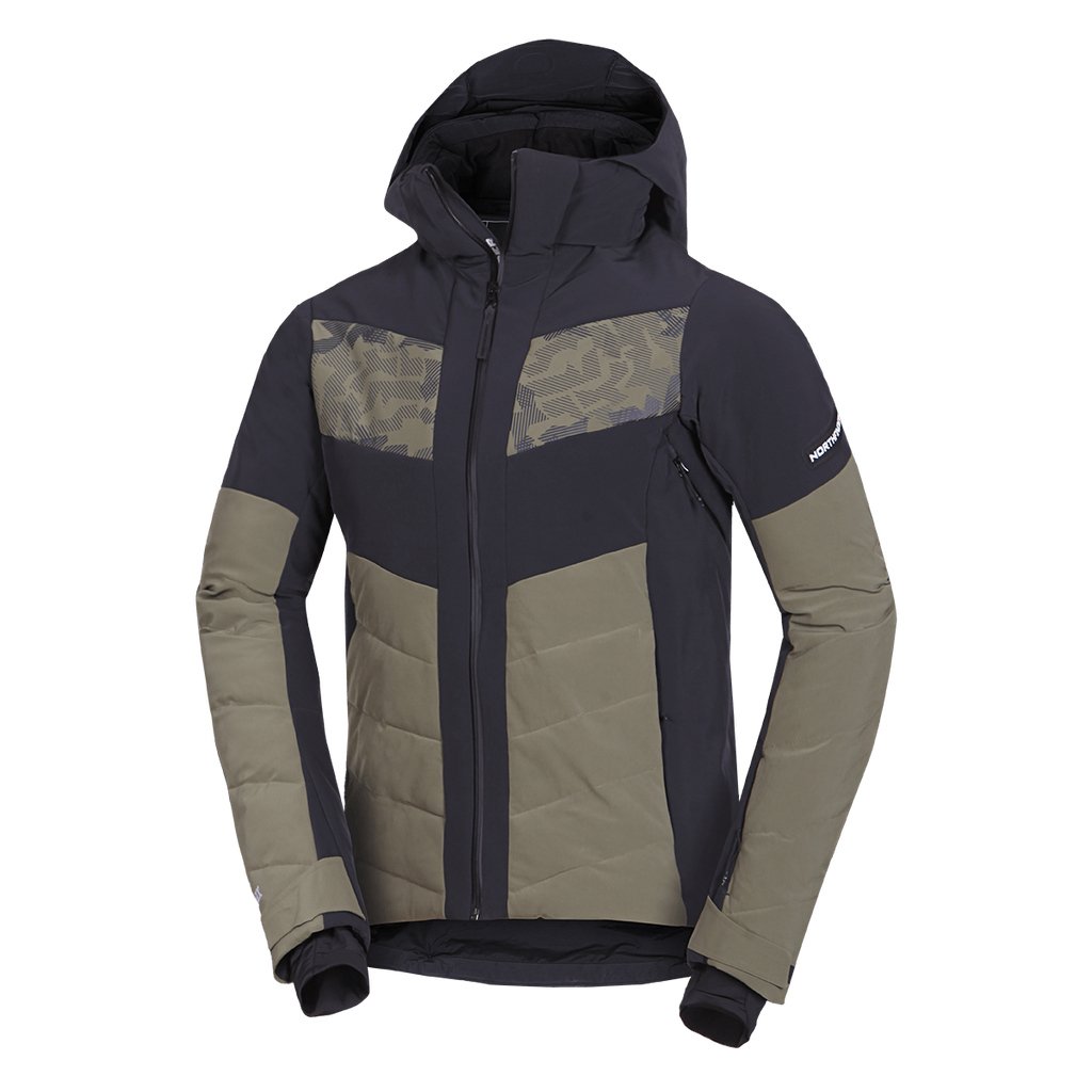 Geacă Schi Bărbați Northfinder Vasilli Black Dark Green