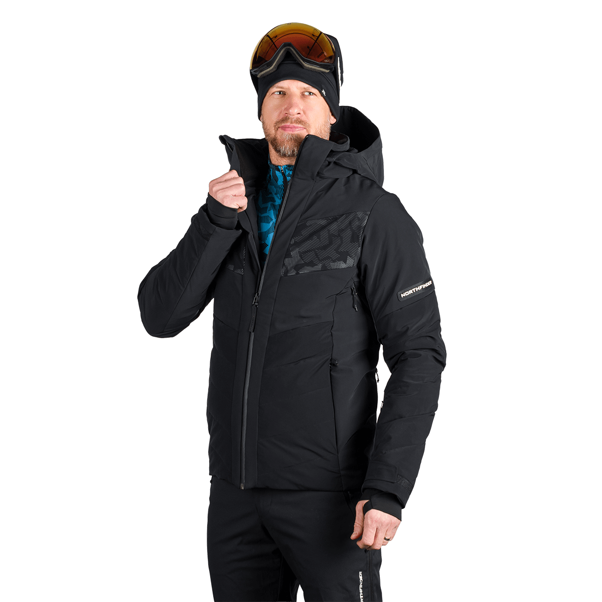 Geacă Schi Bărbați Northfinder Vasilli Black Black