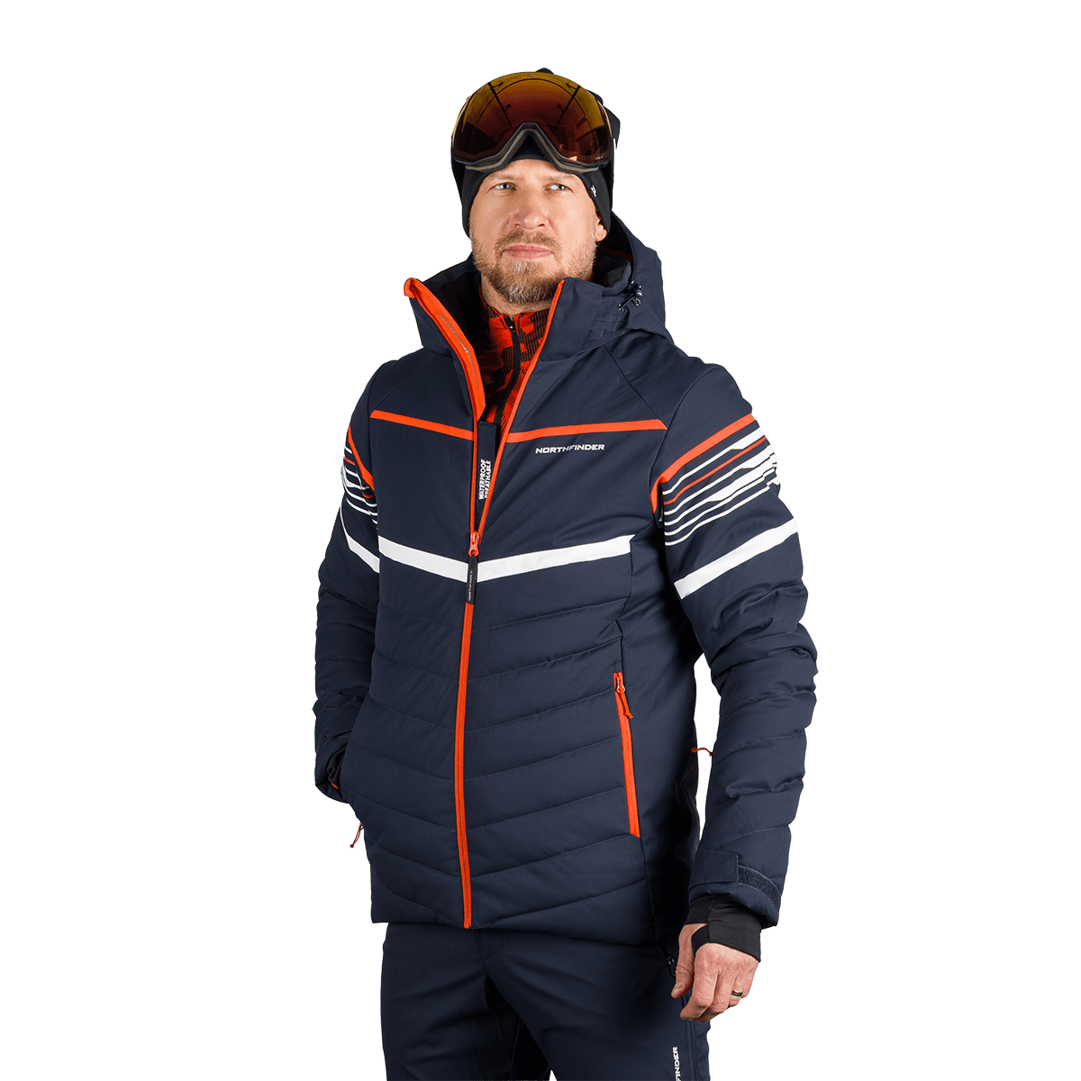 Geacă Bărbați Northfinder Yarognew Navy Orange