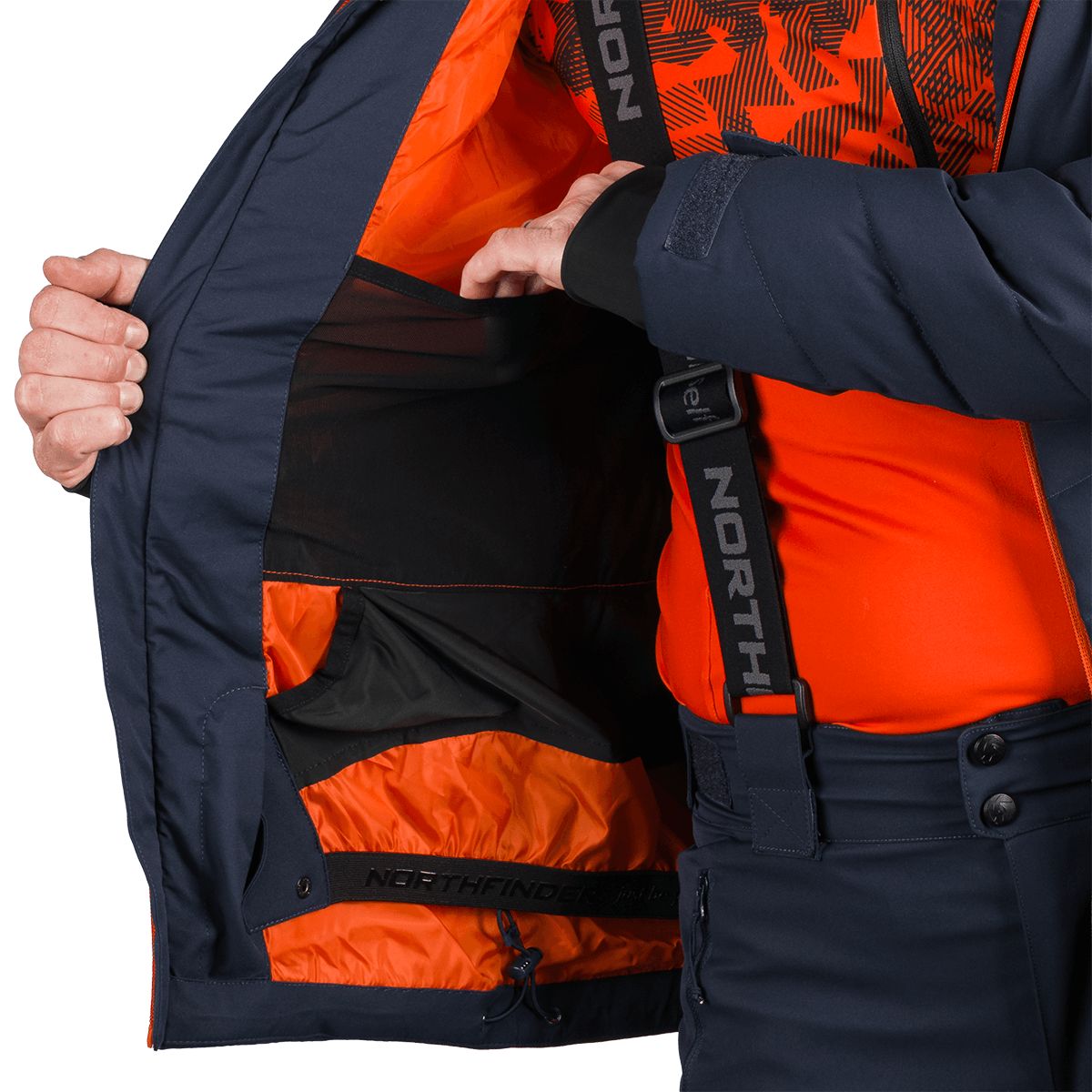 Geacă Bărbați Northfinder Yarognew Navy Orange