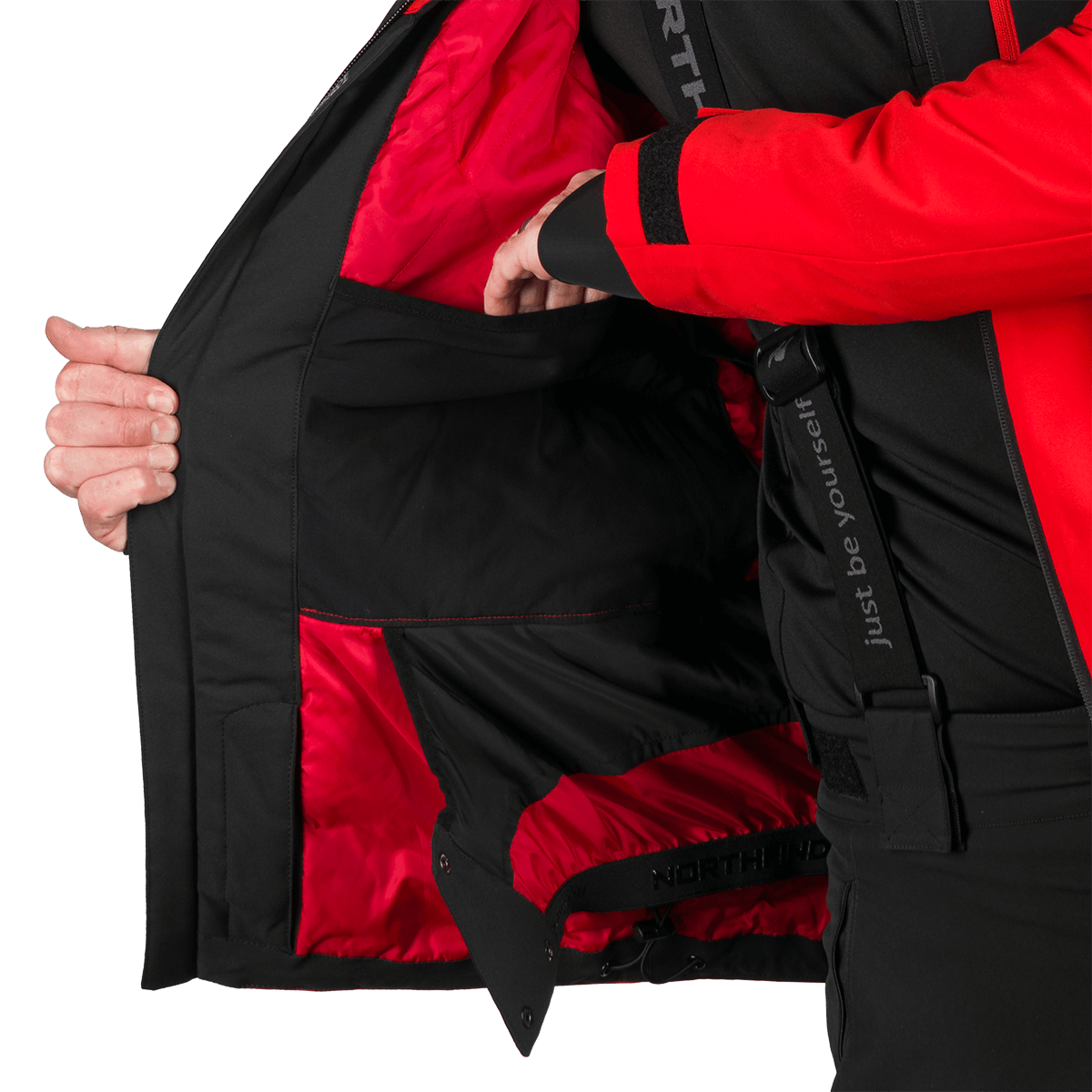 Geacă Schi Bărbați  Northfinder Balint Red Black