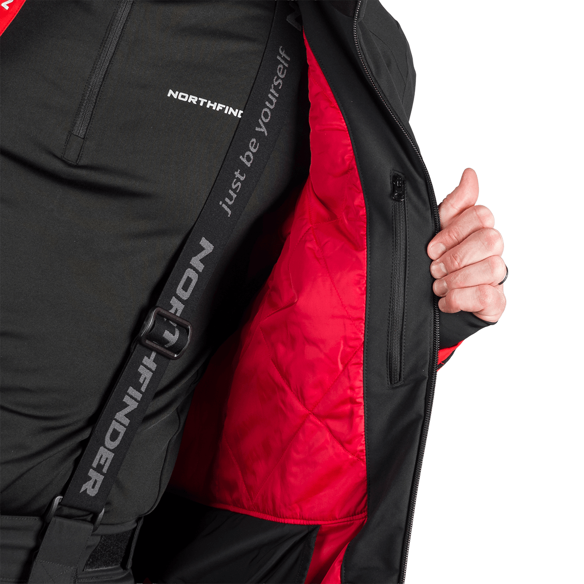 Geacă Schi Bărbați  Northfinder Balint Red Black