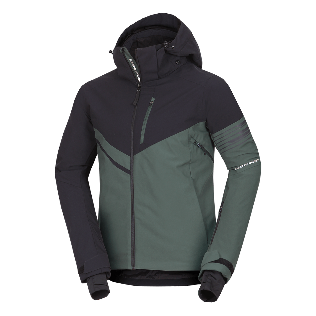 Geacă Schi Bărbați  Northfinder Balint Black Dark Green