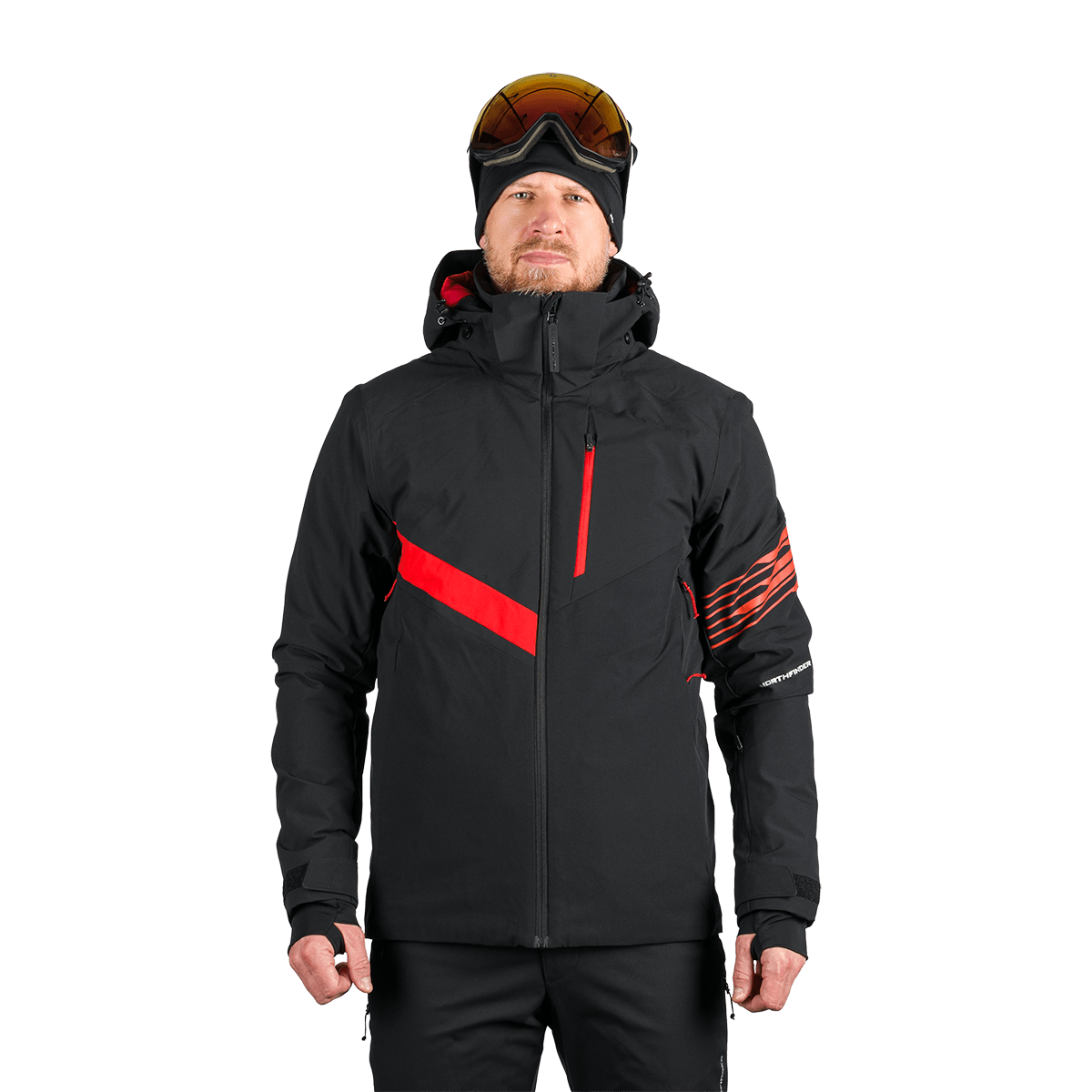 Geacă Schi Bărbați  Northfinder Balint Black Red