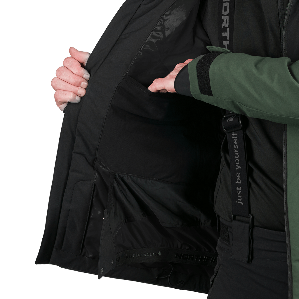 Geacă Schi Bărbați  Northfinder Balint Black Dark Green