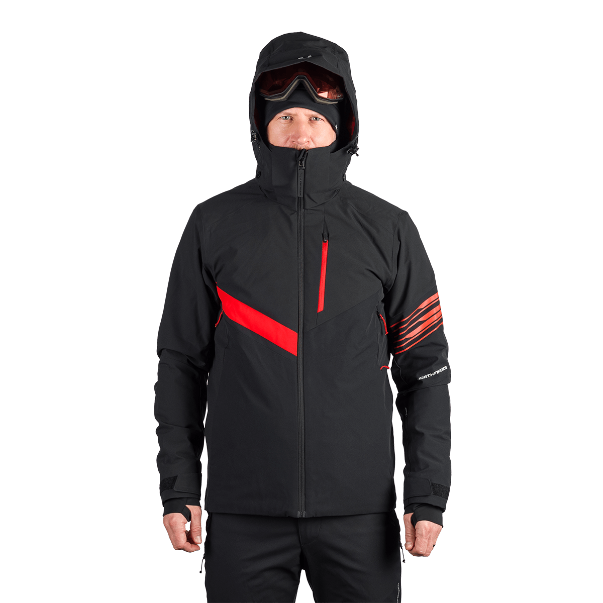 Geacă Schi Bărbați  Northfinder Balint Black Red