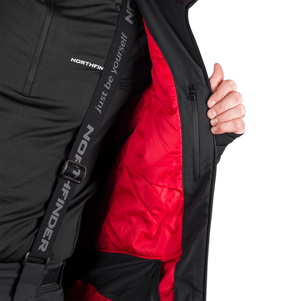 Geacă Schi Bărbați  Northfinder Balint Black Red