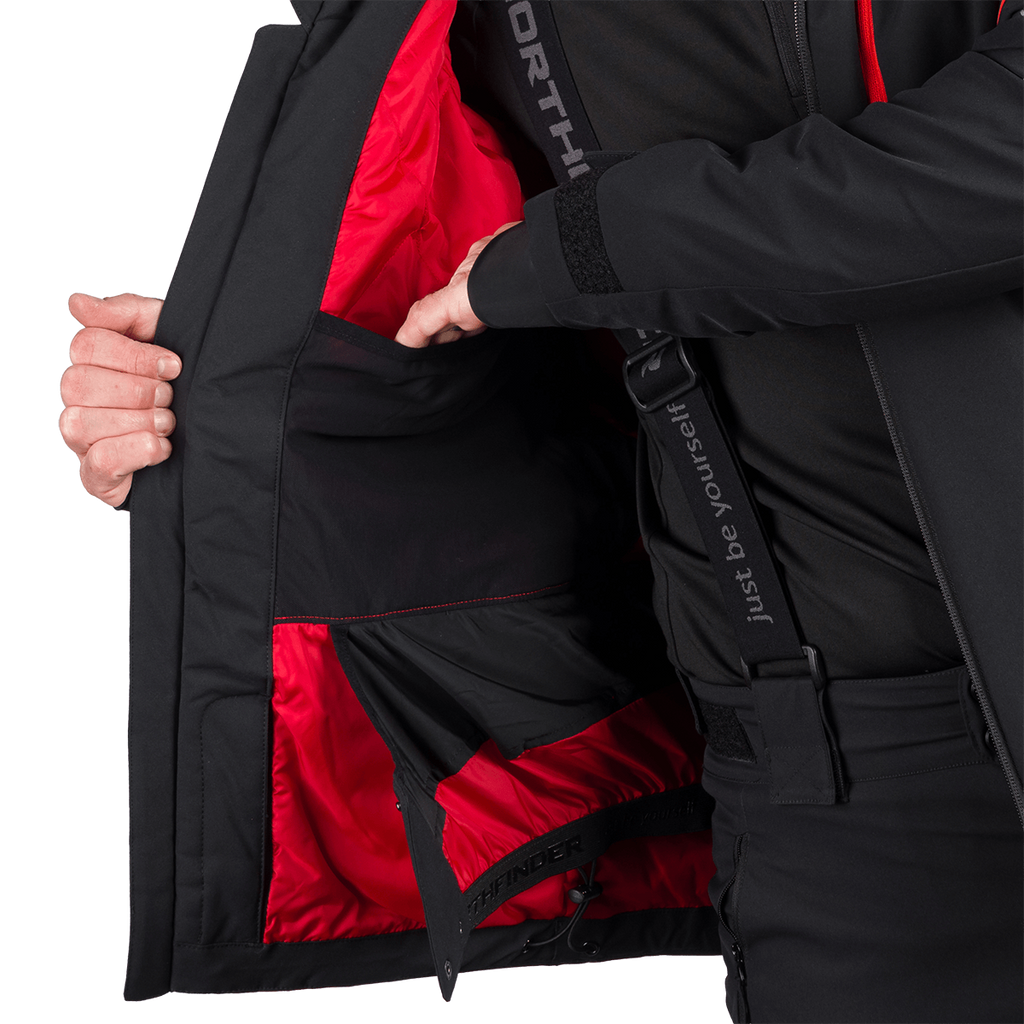 Geacă Schi Bărbați  Northfinder Balint Black Red