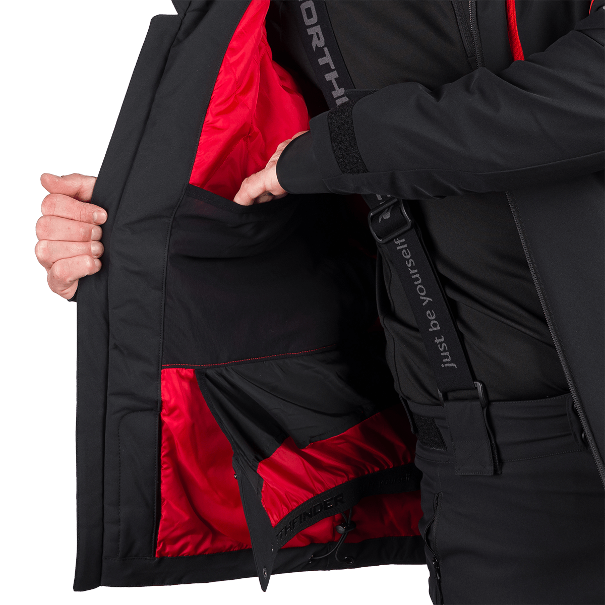 Geacă Schi Bărbați  Northfinder Balint Black Red