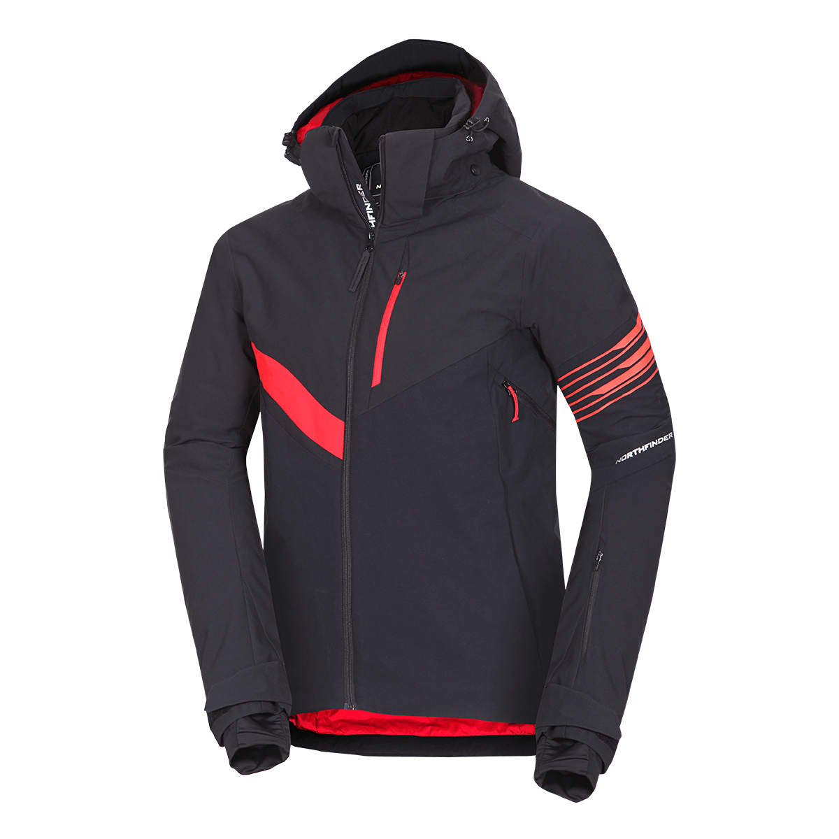 Geacă Schi Bărbați  Northfinder Balint Black Red