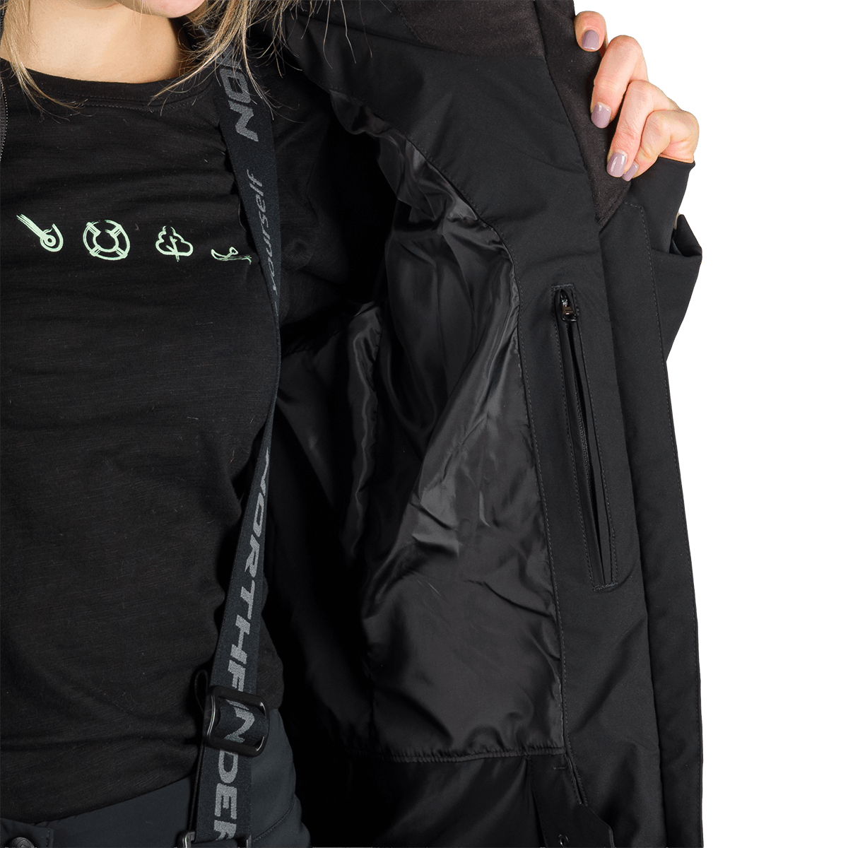 Geacă Schi Dame Northfinder Kayleigh Alloverprint