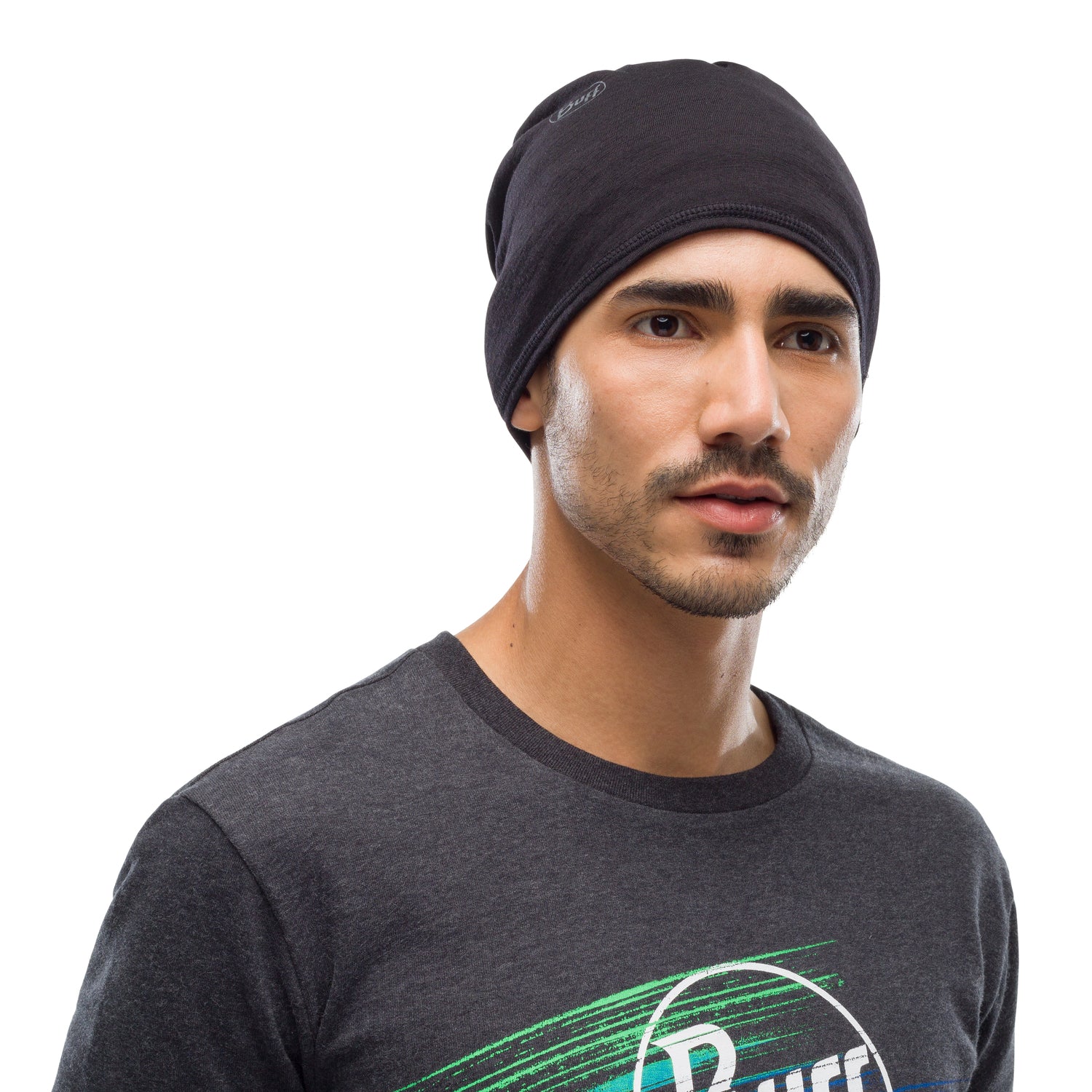 Bandană Tubulară Buff Merino Wool Light Weight Solid Black