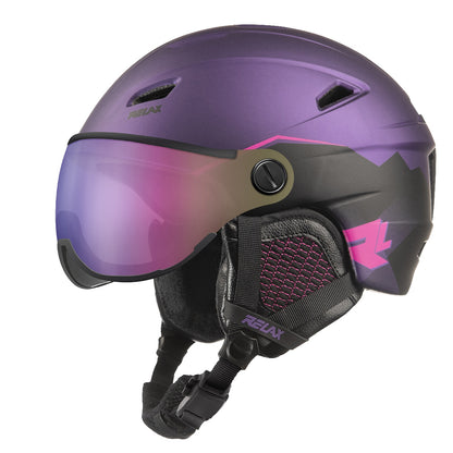 Cască Schi Relax Stealth Visor Purple Pink Black Matte