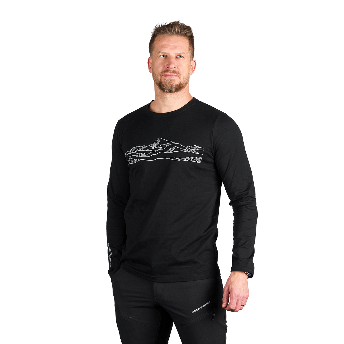 Tricou Bărbați Northfinder Bodi Black