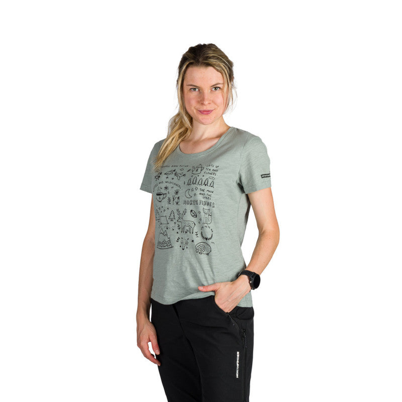 Tricou Dame Outdoor Northfinder Amie Light Green
