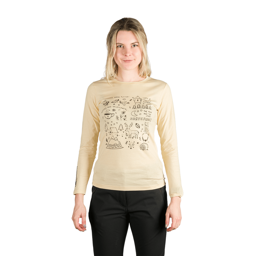 Tricou Dame Northfinder Riya Cream White