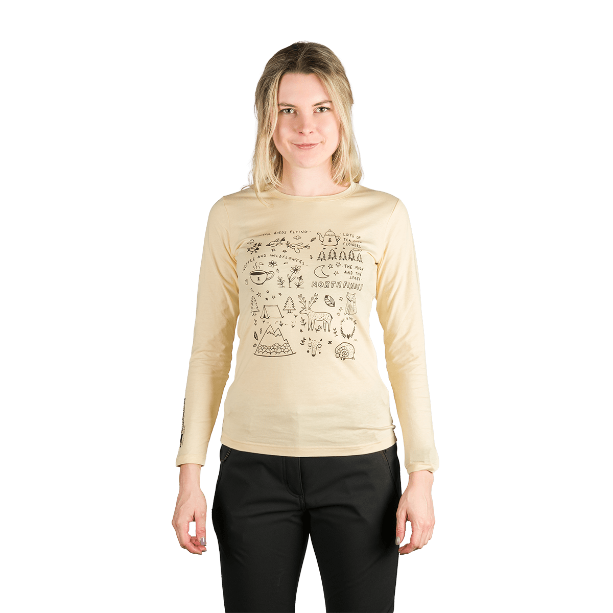 Tricou Dame Northfinder Riya Cream White