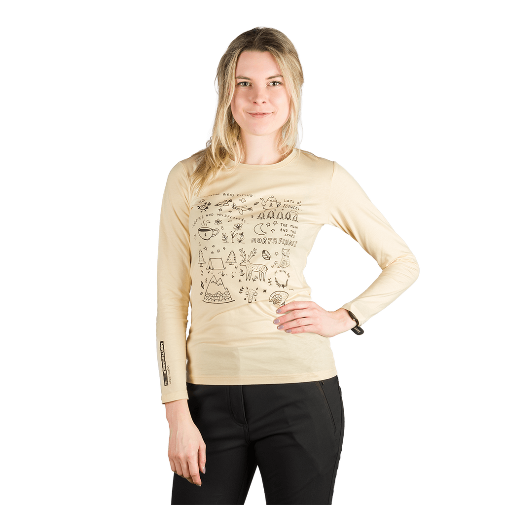 Tricou Dame Northfinder Riya Cream White
