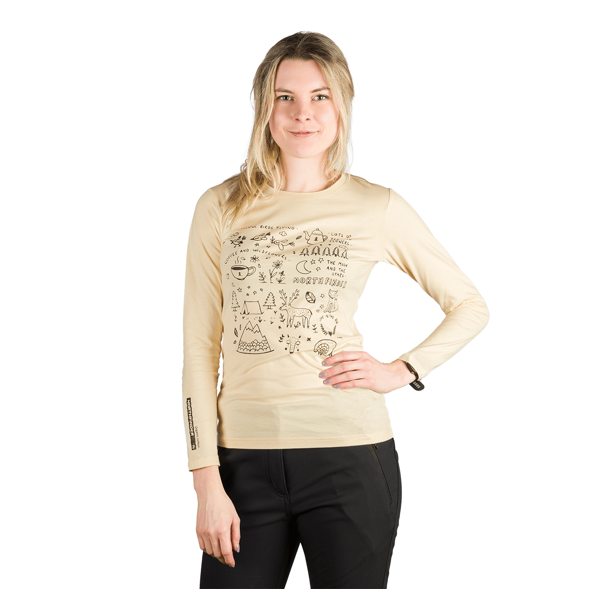 Tricou Dame Northfinder Riya Cream White