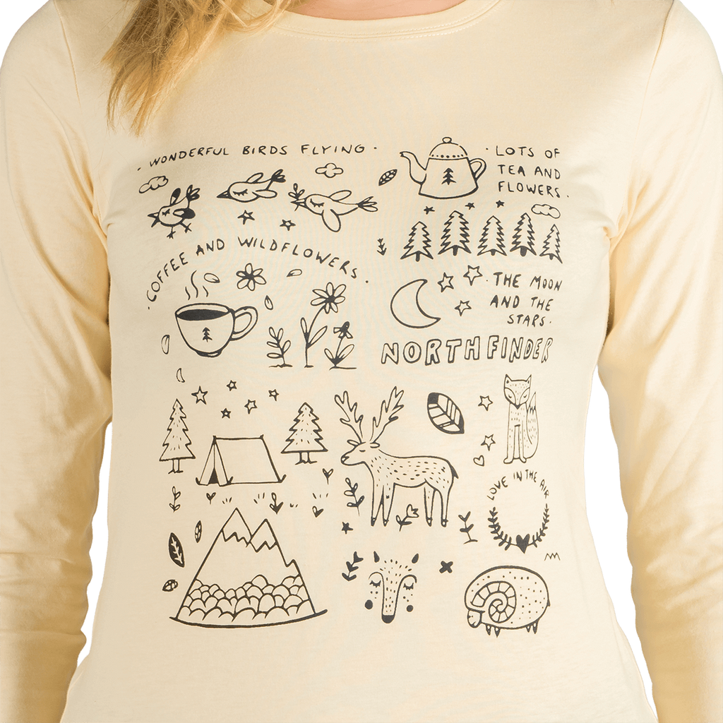 Tricou Dame Northfinder Riya Cream White