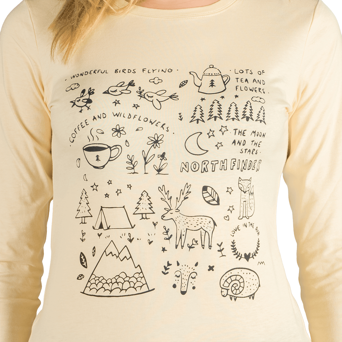 Tricou Dame Northfinder Riya Cream White