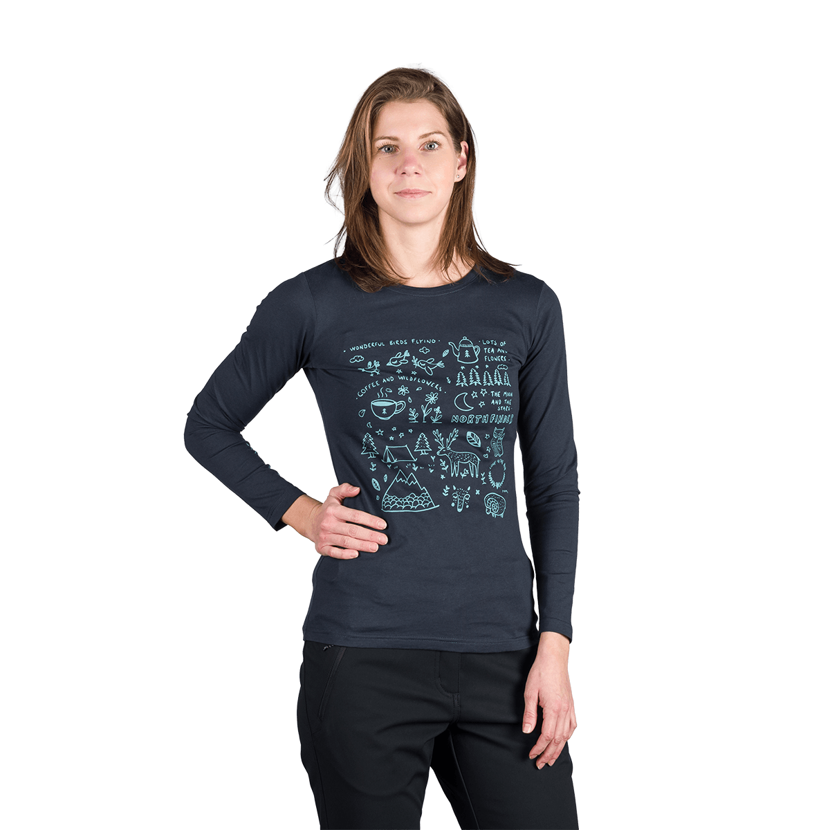 Tricou Dame Northfinder Riya Blue Nights
