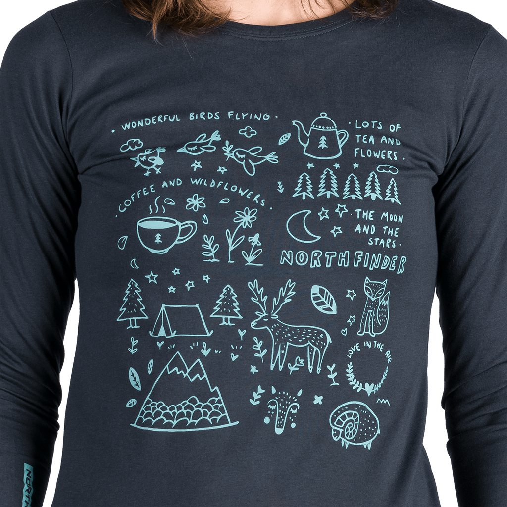 Tricou Dame Northfinder Riya Blue Nights
