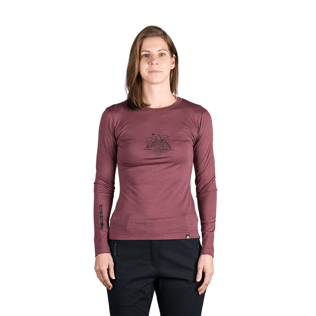 Tricou Dame Northfinder Aila Rosewine