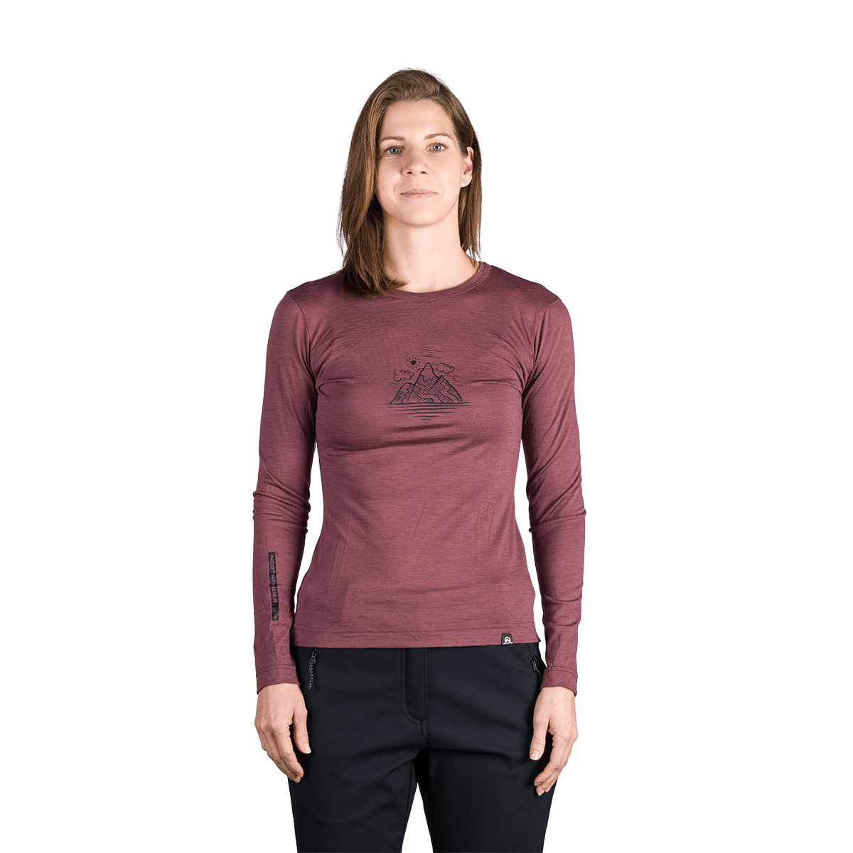 Tricou Dame Northfinder Aila Rosewine