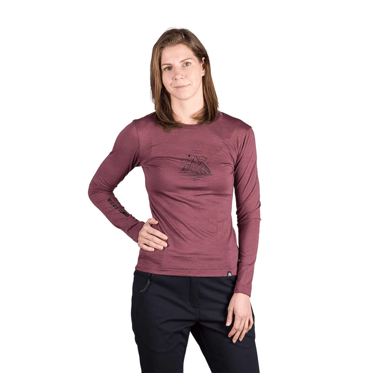 Tricou Dame Northfinder Aila Rosewine