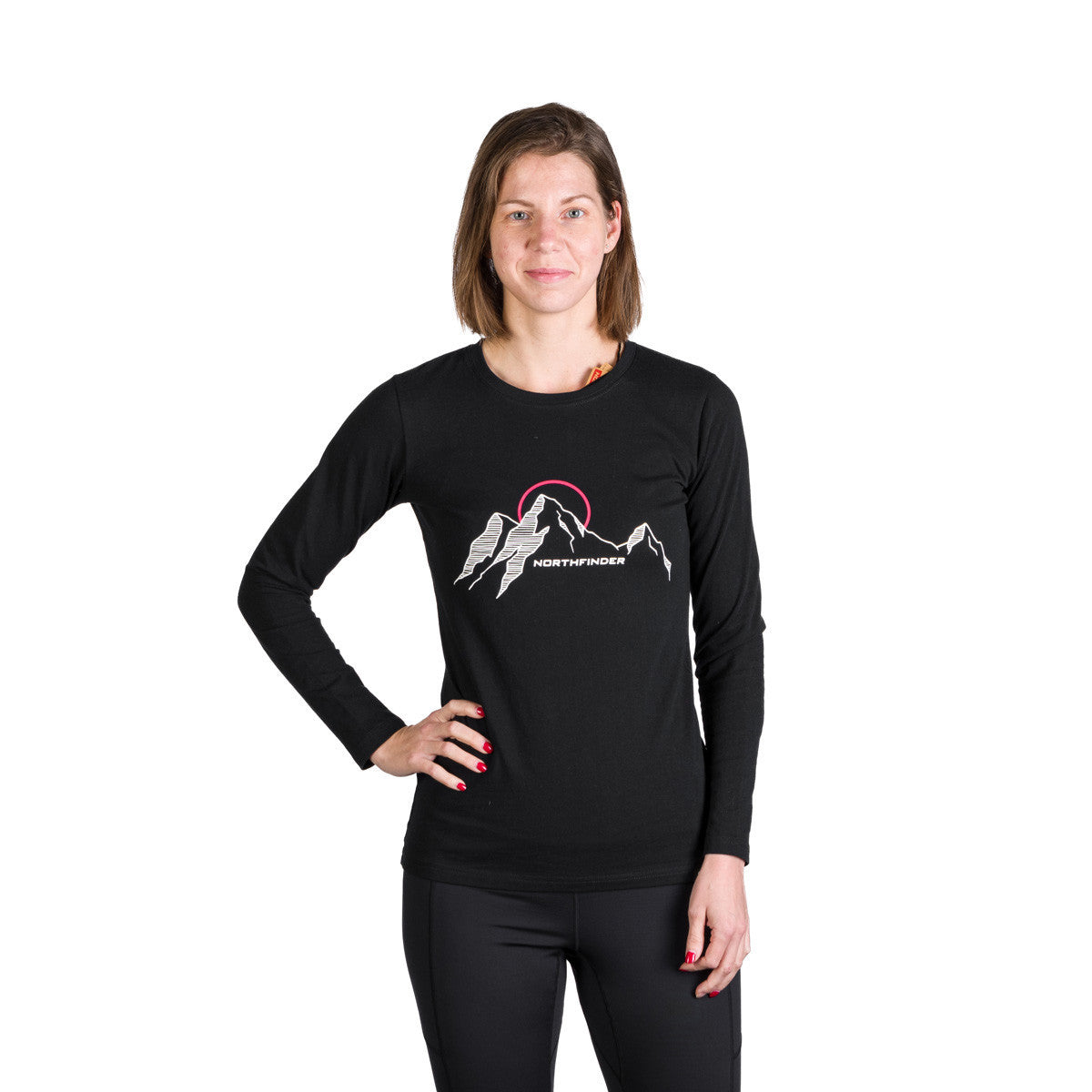 Tricou Dame Northfinder Shari Black Longsleeve