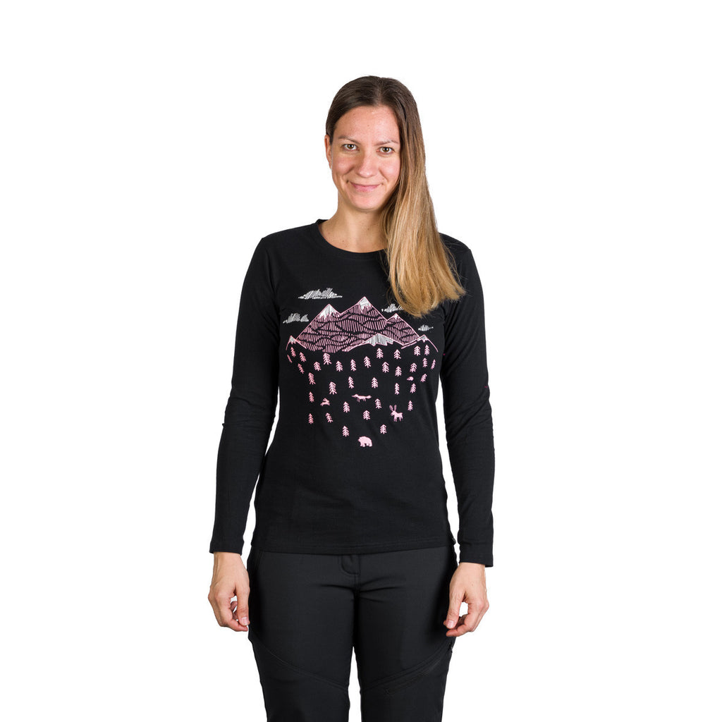 Tricou Dame Northfinder Deann Black Longsleeve