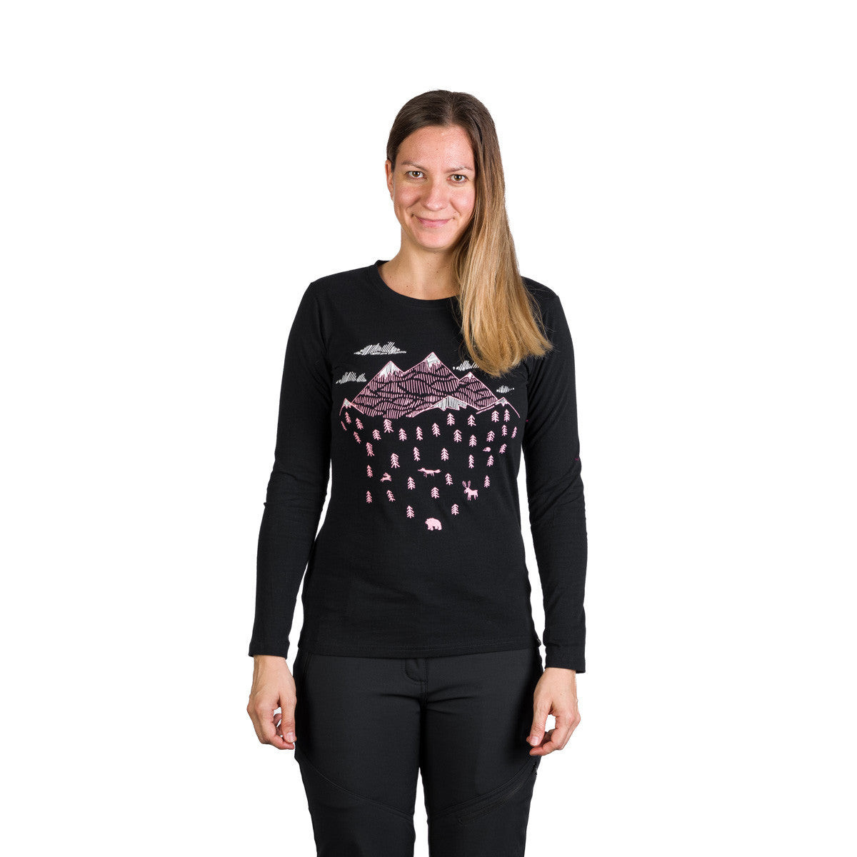 Tricou Dame Northfinder Deann Black Longsleeve