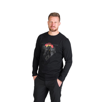 Tricou Bărbați Northfinder Clair Black Longsleeve