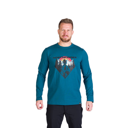 Tricou Bărbați Northfinder Clair Ink Blue Longsleeve