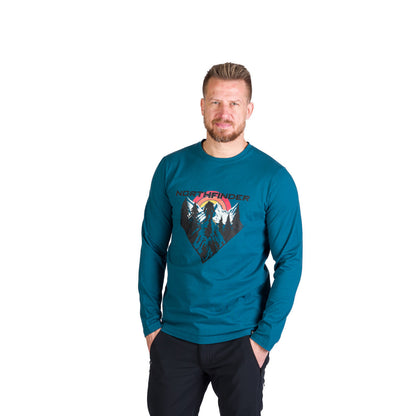 Tricou Bărbați Northfinder Clair Ink Blue Longsleeve