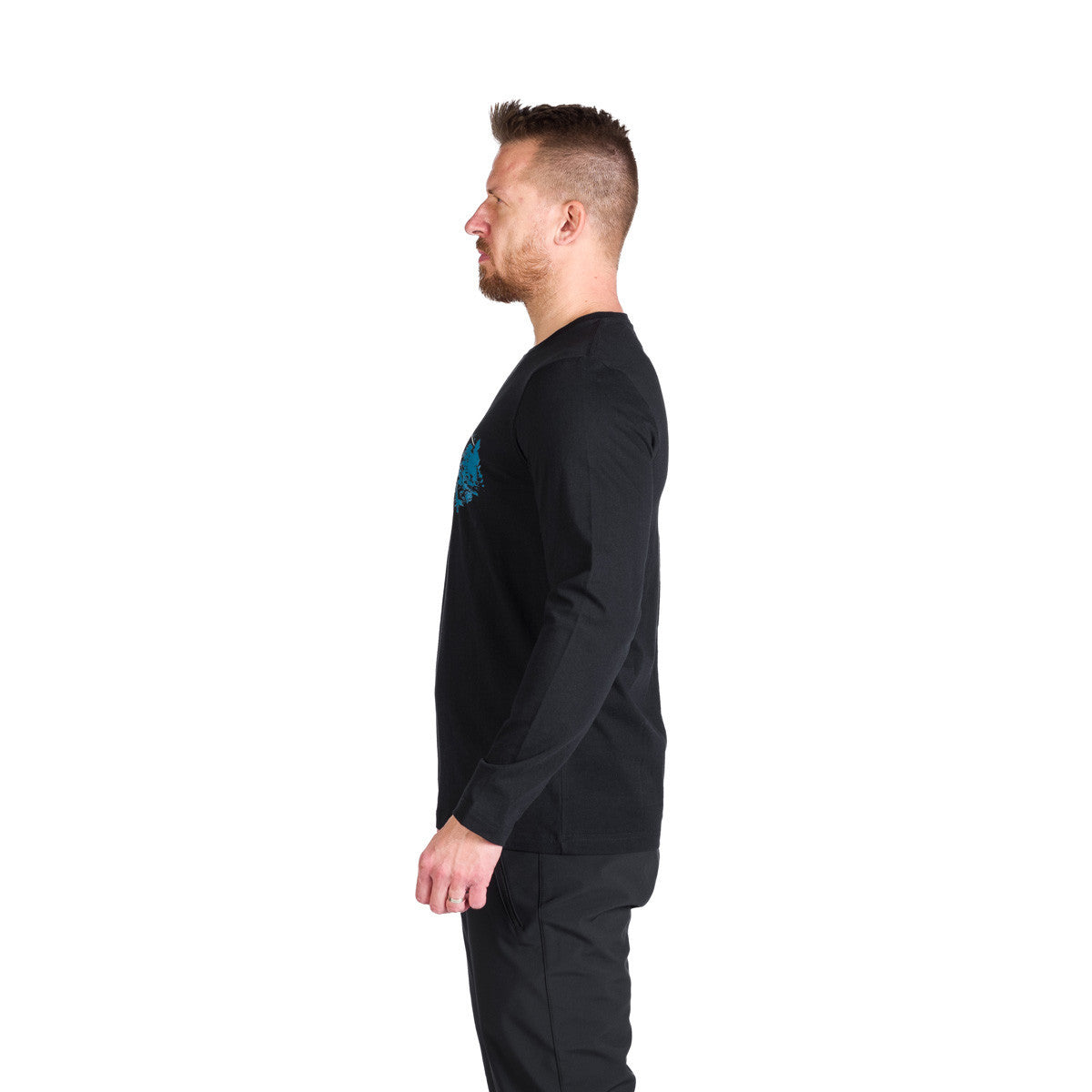 Tricou Bărbați Northfinder Stewart Black Longsleeve